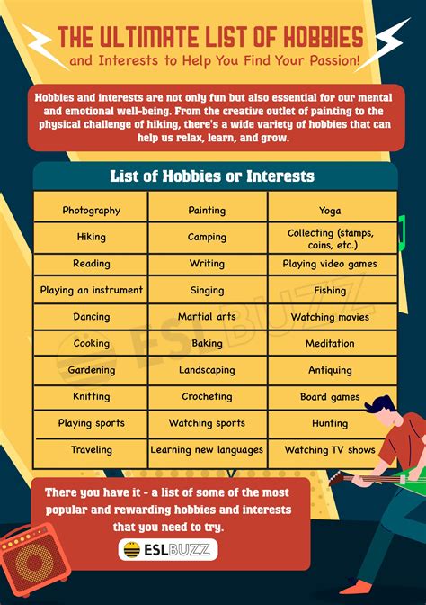 hobbijaid|A Master List Of 170+ Hobbies So Youll Never Be。